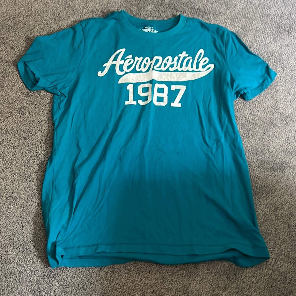 Aeropostale green t-shirt with white lettering